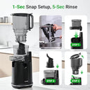 Juicer Machines,Aeitto Cold Press Juicer with 5.3“ Extra Large Feed Chute for Whole Fruits & Vegetables, Juice Extractor Machine, Self Feeding, Easy to Clean, High Juice Yield, Black by CozyNest Decor