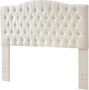 Linen Upholstered Headboard Queen/Full Size Bed Tufted Button Headboard, Featuring High-Density Sponge Padding, Luxury Texture Easy Assembly Comfort and Style-Ivory by CozyNest Decor