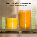 KeaBabies 4pk 8oz & 4pk 4oz Glass Baby Food Containers with Lids - Leak-Proof,Microwavable Small Glass Jars,Baby Purees & Toddler Snack Storage Containers,BPA-Free,Dishwasher & Freezer Safe(Musk Dusk) by TinyTreasures Baby Boutique