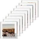 HAUS AND HUES White Square Frames Set of 9-20x20 by CozyNest Decor