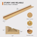 Fun Memories Picture Ledge Shelf, 36 Inch Floating Shelves Set of 2, Nursery Book Shelves for Toys Storage, Kids Bookshelf Wall Mounted for Wall Decor Books Photo Frames, Oak by TinyTreasures Baby Boutique