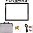 KOBAIBAN Wireless A4 Light Pad with Carry Bag, Innovative Stand, Top Clip, Stepless/ 6-Level Dimmable Brightness Rechargeable tracing Light Box/Board for Cricut Vinyl, Weeding Tool, Diamond Painting by TinyTreasures Baby Boutique