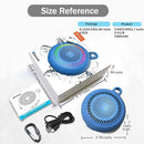 SOWO Shower Bluetooth Speaker Waterproof - Small Portable Wireless Clip Speaker with Louder Volume and Powerful Bass - Colorful Lights and 10H Playtime - Lightweight for Camping,Kayak,Boat - Blue by TinyTreasures Baby Boutique