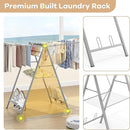 APEXCHASER Drying Rack Clothing, Clothes Drying Rack Foldable, Metal Laundry Drying Rack Collapsible for Sweater Towel Indoor & Outdoor, Height Adjustable Gullwing Clothes Airer, Grey by TinyTreasures Baby Boutique
