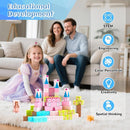 Updated Magnetic Blocks-Princess Castle, Creative Magnetic Building Blocks Toddler Toys, Birthday Gifts for Kids 3+ Years Old, STEM Montessori Sensory Toy for Boys & Girls Age 3-4 4-5 6-8 by TinyTreasures Baby Boutique