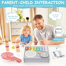 Kids Musical Instruments Piano Drum Set - 5 in 1 Montessori Toys for Toddler Baby, Wooden Music Kit with Piano Keyboard Xylophone, Preschool Educational Sensory Toys, Gifts for Boys Girls 1-8 by TinyTreasures Baby Boutique