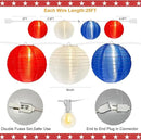 4th of July Decoration Lights, 25Ft Red White and Blue Lantern Lights with 11 LED Bulbs (1 spare bulbs), Hanging Patriotic Decor Lights for July 4th, Independence Day, Yard, Garden, Memorial Decor by GreenHaven Gardens