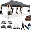 COBIZI 10x20 Pop Up Canopy Tent Heavy Duty with 6 Removable Sidewalls, Commercial Heavy Duty Pop Up Tent for Parties All Weather Waterproof and UV 50+ Wedding Tent with Roller Bag(Legs Upgraded) by GreenHaven Gardens