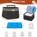 PIIOSER Breast Milk Cooler Bag with 2 Ice Pack, Fit 6 Freezer Breastmilk Storage Bags Up to 8Oz, Insulated Baby Bottles Tote Bag for Daycare and Breastfeeding Mom, Black by TinyTreasures Baby Boutique