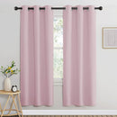 NICETOWN Room Darkening 72 inch Curtains for Kids Room, Grommet Room Darkening Thermal Insulated Solid Window Treatments Sound Reducing for Bedroom, 2 Panels, W37 x L72, Baby Pink by TinyTreasures Baby Boutique