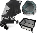 2 Pack Baby Mosquito Net for Stroller, Playard & Bassinet, Reusable Bug Net for Cradles, Carrier, Pack and Plays and Portable Mini Crib, Baby Playpen Mosquito, Black by TinyTreasures Baby Boutique