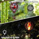 Cardinal Solar Hot Air Balloon Lantern with Flickering Flame Hanging Solar Lanterns Outdoor Waterproof,Metal Hot Air Balloon Lights for Patio Yard Party Garden Decor,Cardinal Gifts for Women by GreenHaven Gardens