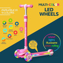 3-Wheel Kids Scooter with Multi-Color Lights on Deck & Wheels – 5-Height Adjustable Handlebar, Wide Anti-Slip Deck, Child Safety Certified, Boys & Girls Ages 3+ Supports Up to 150 lbs by TinyTreasures Baby Boutique