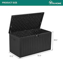 YITAHOME 150 Gallon Double-Wall Deck Box with Side Handles, Outdoor Large Storage for Patio Furniture Cushions, Garden Pool Accessories, Water Resistant & Lockable by CozyNest Decor