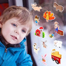 Brand Farm Animal Gel Clings Stickers for Kids, 21PCS Reusable Decals, Wall, Car, Window Decorations, Classroom, Home, Nursery, Party Supplies by CozyNest Decor