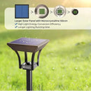 CINOTON RGBW Solar Landscape Pathway Outdoor Lights with 3 Lighting Modes, IP65 Waterproof LED Solar Powered Wall Lights for Garden Yard Lawn Path Driveway Pool Backyard Warm White & Multicolor 4 Pack by CozyNest Decor