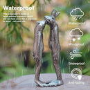 Frog Decor Garden Statue Decor Outside - Couple Kiss Plog Statue Outside Frog Figurines for Yard Patio Lawn Decorations Couple Frogs Front Yard Decorations Outdoor 3.5" 2" 8.75" by GreenHaven Gardens