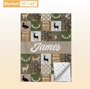 Custom Baby Crib Bedding Set, 5 Pcs Personalized Name Baby Crib Sets for Infant Toddler, Green Woodland Deer Nursery Bedding Set for Boys Girls, Double Layer Baby Bedding Sets Customized Gifts by TinyTreasures Baby Boutique