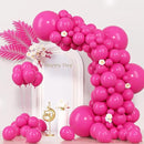 130pcs Hot Pink Balloons Different Sizes 18" 12" 10" 5" Dark Pink Balloons for Birthday Graduation Baby Shower Wedding Anniversary Princess Theme Party Valentine's Day Decorations by CozyNest Decor