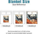 Custom Name Crib Bedding Set - Orange Sika Deer Pattern, Personalized Nursery Bedding 3-Piece Set– Soft Blanket, Fitted Sheet, Changing Pad Cover – for Newborns Girls Nursery Gifts by TinyTreasures Baby Boutique
