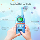 Walkie Talkies for Kids Rechargeable,Toys for Boys and Girls Ages 3-12, 2 Pack Long Range 2-Way Radios, Birthday Gifts,Christmas Stockings, Outdoor Play, Family Games, Hiking Camping Gear by TinyTreasures Baby Boutique