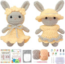 LoopMap Beginner Crochet Kit for Adults & Kids - DIY Amigurumi Bunny with Removable Dress & Accessories - Step-by-Step Video Tutorials, Extra Yarn, Crochet Tools - Handmade Gift (Bunny-Yellow) by TinyTreasures Baby Boutique