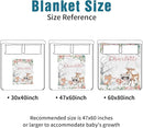 Custom Name Crib Bedding Set - Sika Deer & Fox Pattern, Personalized Nursery Bedding 3-Piece Set– Soft Blanket, Fitted Sheet, Changing Pad Cover – for Newborns Girls Nursery Gifts by TinyTreasures Baby Boutique