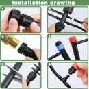 200FT+40FT Drip Irrigation System, Garden Watering System with 8/11mm Main Tubing 4/7mm Distribution Irrigation Tubing and Accessories, Irrigation System for Garden, Greenhouse, Yard, Lawn, Plant by GreenHaven Gardens