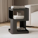 Modern Side Table, Metal Bedside Table Living Room, 3 Tier end Tables with Storage,Nightstand for Small Spaces, Living Room, Bedroom, Sturdy, No Assembly Required by CozyNest Decor