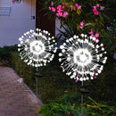 Solar Garden Lights Solar Firework Light Outdoor Waterproof 2 Pack Solar Powered Art Stake Twinkle Lights Outside Decor 180 LED Sparklers String Light for Yard Pathway Decorations (White) by GreenHaven Gardens