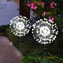 Solar Garden Lights Solar Firework Lights Outdoor Waterproof 4 Pack Solar Powered Art Stake Twinkle Lighting 180 LED Sparklers Solar Lights for Yard Pathway Patio Outside Party Decorations (White) by GreenHaven Gardens