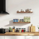Floating Wall Shelves 2-Pack - Rustic Brown 16-inch Wooden Wall Shelves for Storage and Décor, Multi-Functional and Easy to Install for Living Room, Bedroom, and Kitchen by CozyNest Decor