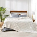 Cozy Bliss Checkered White Large Faux Rabbit Fur California King Size Bed Blanket, Soft Fuzzy Fluffy Minky Cream Furry Blankets for Couch, Bed (90 * 108 Inches Ivory) by CozyNest Decor