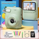 Kids Camera Instant Print, 3.0" HD 32MP 1080P Toddler Digital Camera with 3 Rolls of Printer Paper, Birthday Gifts Toy for 3-12 Year Old Girls Boys with 32GB SD Card-Green by TinyTreasures Baby Boutique