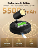 EZVALO Spotlights Indoor with Remote,5500mAh Rechargeable Picture Lights, Wireless LED Uplighting with Timer＆Dimmable, 3CCT,Mini Plant Spot Lights for Painting,Artwork,Accent Lighting(4Pack-Black) by CozyNest Decor