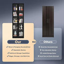 5 Tier Metal Curio Cabinets, 71" Tall Modern Bookshelf Cabinet with 4 Adjustable Shelves, Cabinet Display Case for Home Office, Living Room, Pantry, Assemble Required, Black by CozyNest Decor