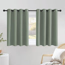 NICETOWN Blackout Sage Green Curtains for Cafe 36 inch Length, Grommet Room Darkening Sound Reducing Solid Window Treatments, W52 x L36, 2 Panels by TinyTreasures Baby Boutique
