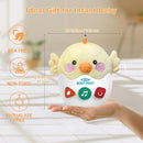 Baby Toys 0-6-12 Months, Chick Musical Plush Cute Stuffed Animal Infant Tummy Toys with Light & Sounds, Roly-Poly Sensory Toy Birthday Easter Egg Gift for Newborn Boys & Girls by TinyTreasures Baby Boutique