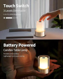 4" Mini Dining Table Light 2 Pack for Buffet Restaurant, Outdoor Waterproof Lamps for Bathroom Camping, Rechargeable Cordless Table Lamp for Bar, Touch Warm Night Light for Nursery Baby (Gold) by CozyNest Decor
