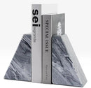 Marble Bookends for Heavy Books, Decorative Book Ends for Shelves, Unique and Heavy-Duty Book Ends for Hardback Book & CDS, Stone Book Stopper, Modern Book Holder, Monte Grigi, Set of 2 by CozyNest Decor