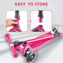 3 Wheel Scooter for Kids Ages 6-12,Kids Scooter with Light Up Wheels, Sturdy Deck Design, and 4 Height Adjustable Suitable for Kid Ages 3-12 by TinyTreasures Baby Boutique