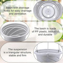 Tioncy 50 Pcs Plastic Hanging Planter Round Hanging Pot for Plants Containers with Hook Flower Plant Pots Holders for Outdoor Indoor Plant Balcony Garden Decor(Gray White) by GreenHaven Gardens