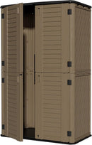 ZZM Large 67 Cu.ft Waterproof Storage Shed, Outdoor Storage Cabinet，Durable Resin Storage for Patio Furniture, Garden Tools, Pool Accessories, Mower Storage (Coffee) by GreenHaven Gardens