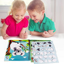 90shine 4PCS Crafts for Kids Ages 4-8 Sticker Paint Books Includes Dinosaur Marine Land Animals Multicolored Design Gifts Create 40 Pictures by TinyTreasures Baby Boutique