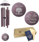 ASTARIN 36" Large Deep Tone Personalized Sympathy Wind Chimes, Memorial Wind Chime for Loss of Mother Father Loved One, Tree of Life Bereavement Gifts Decor Outdoor Patio Garden(Produced in USA) by CozyNest Decor