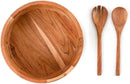 Luxe Designs 12" Wooden Salad Bowl Set with Serving Utensils Eco-Friendly, Multipurpose Mixing & Serving Bowl for Salads, Pasta, Fruits & More – Durable & Stylish Kitchen Essential by CozyNest Decor