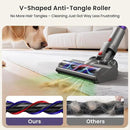 Xlife 550W Cordless Vacuum Cleaner 48KPa Powerful Suction, Long Runtime, Green Light Dust Detection, Adjustable Stick, Tangle-Free Brush for Pet Hair/Carpet/Hardwood Floors-P12 by CozyNest Decor