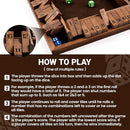 ropoda Shut The Box Game, Upgraded 12 Numbers Wooden Board Games for Adult and Kids, Shut The Box Dice Game -Addition Training, Fun for Family Game Night,Vintage Style by TinyTreasures Baby Boutique