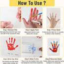Family Handprint Kit - DIY Baby Handprint and Footprint Keepsake Frame for Newborns & Toddlers, 6 Colors by TinyTreasures Baby Boutique