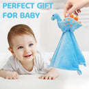 Pro Goleem Dinosaur Security Blanket Soft Loveys for Babies for Boys and Girls Newborn Lovie Infant Blankie Snuggle Toy Stuffed Animal Baby Gifts Blue 14 Inch by TinyTreasures Baby Boutique